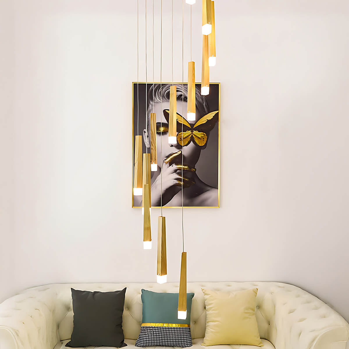 Laurelwood Span Wood Chandelier — gallery image 8