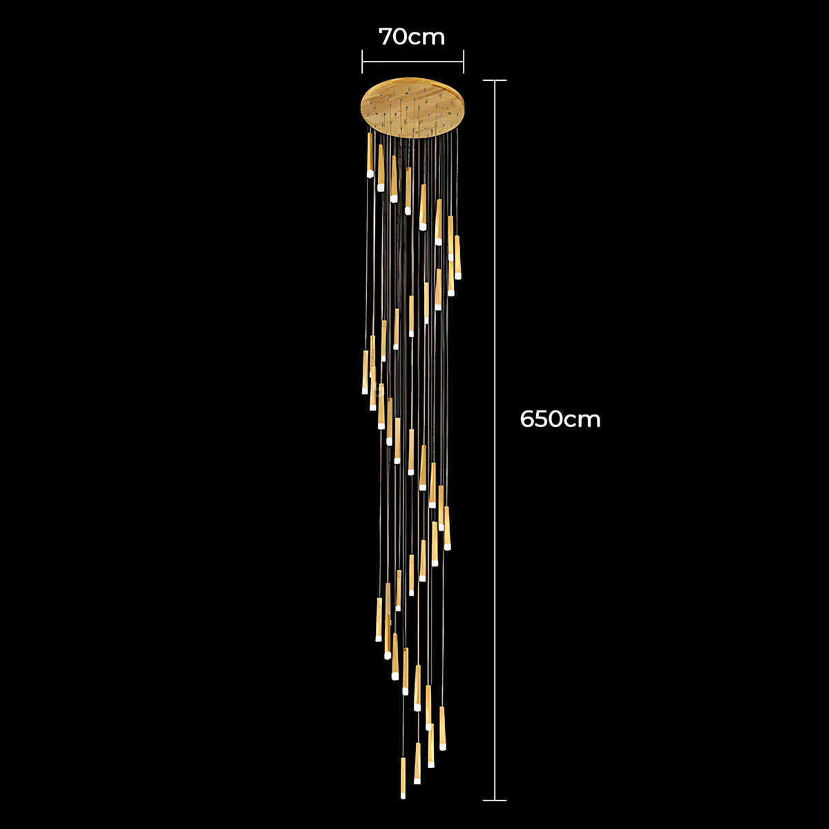 Laurelwood Span Wood Chandelier — gallery image 21