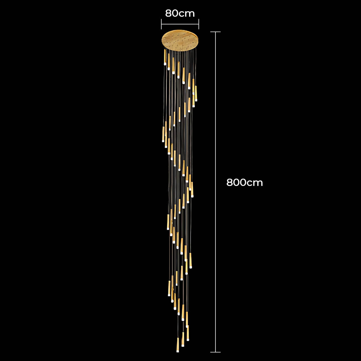 Laurelwood Span Wood Chandelier — gallery image 22