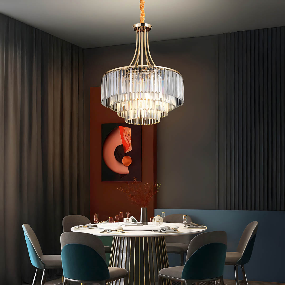 Redfern Span Crystal Chandelier — gallery image 8