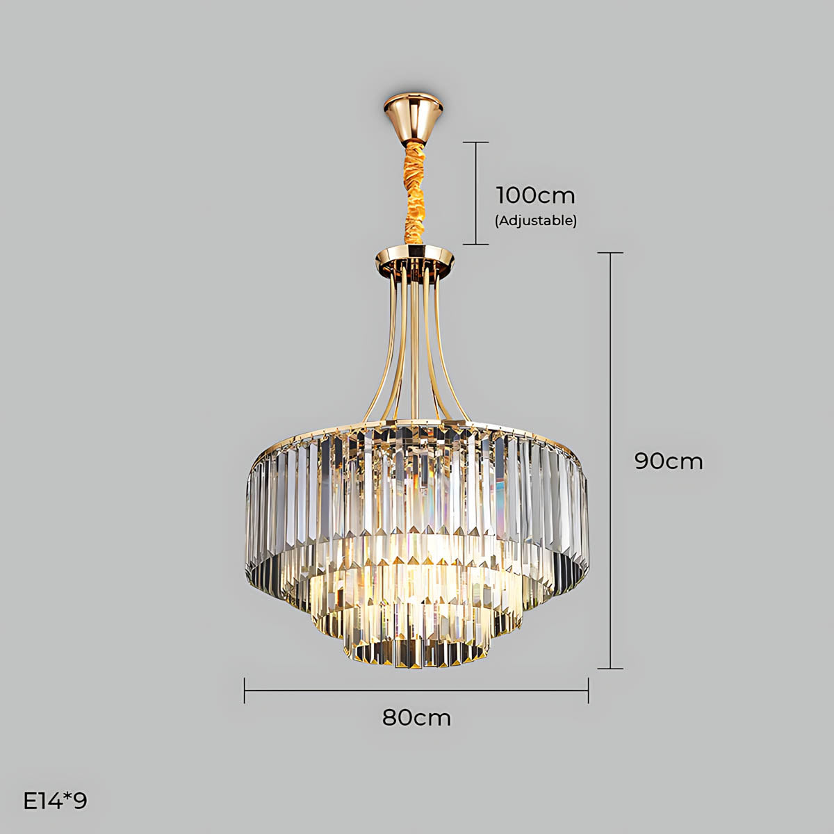 Redfern Span Crystal Chandelier — gallery image 13
