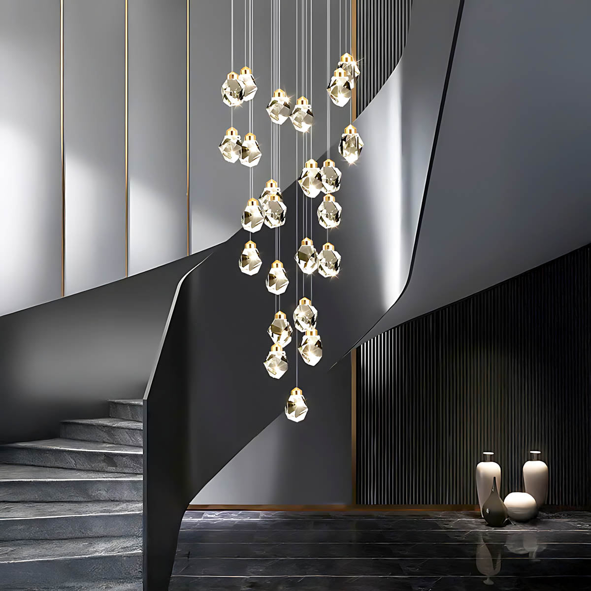 Kingsley Span Glass Spiral Chandelier — gallery image 6