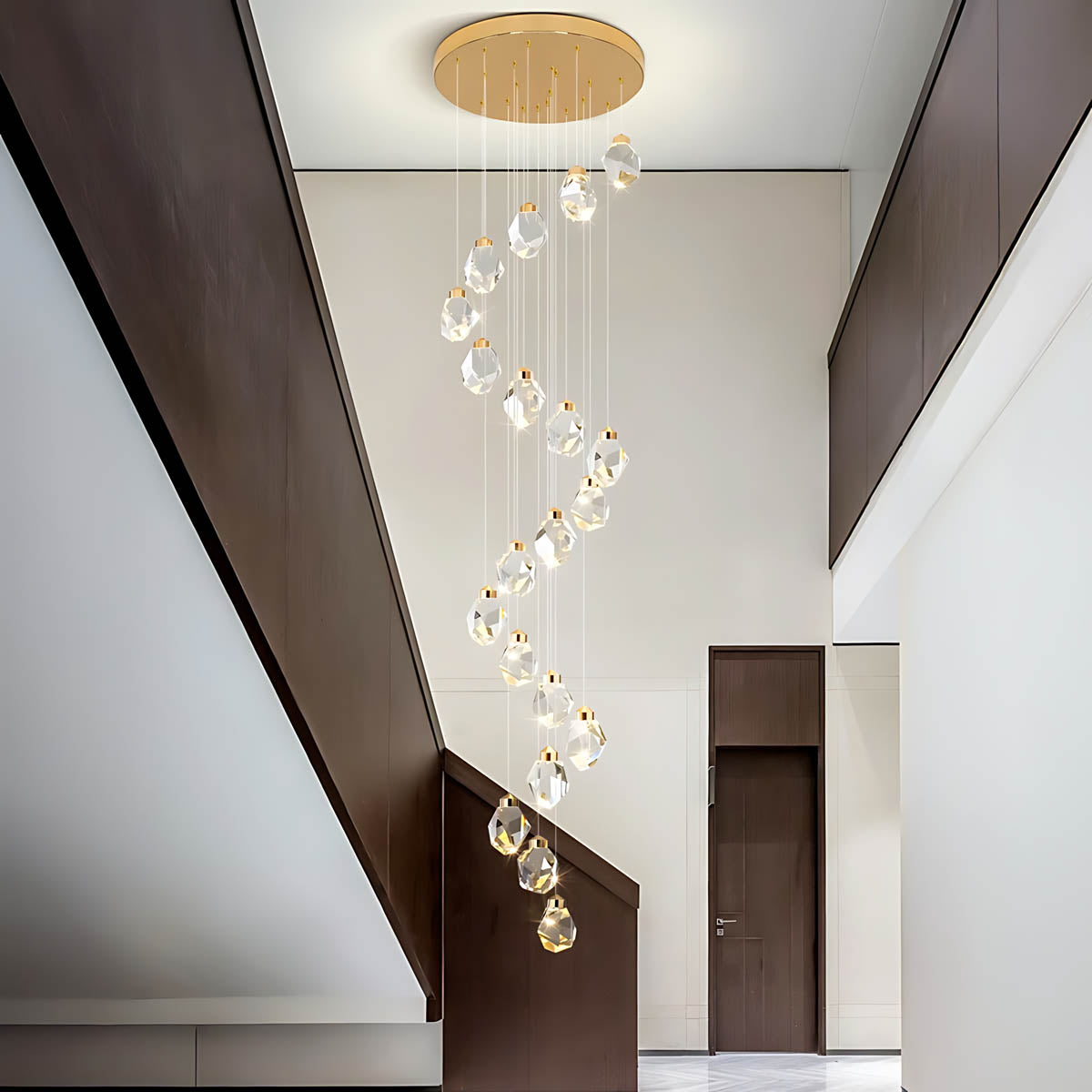 Kingsley Span Glass Spiral Chandelier — gallery image 11