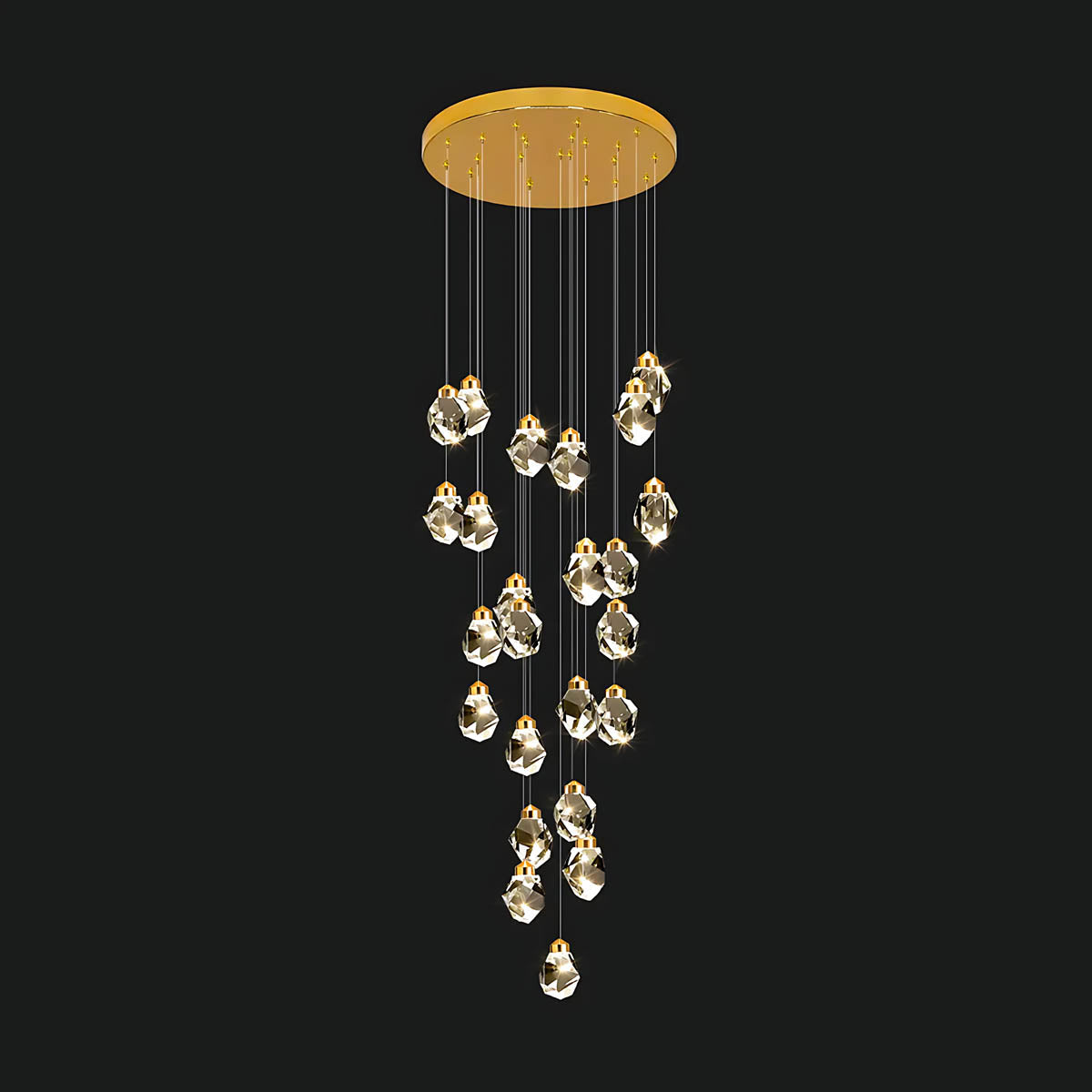 Kingsley Span Glass Spiral Chandelier — gallery image 13