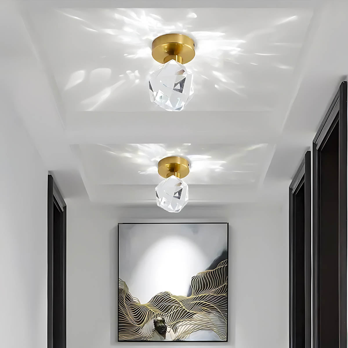 Kingsley Span Glass Spiral Chandelier — gallery image 12