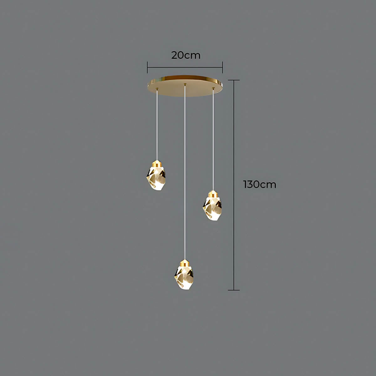 Kingsley Span Glass Spiral Chandelier — gallery image 17