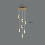 Kingsley Span Glass Spiral Chandelier — gallery image 21