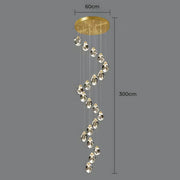 Kingsley Span Glass Spiral Chandelier — gallery image 23