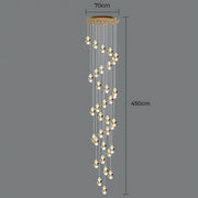 Kingsley Span Glass Spiral Chandelier — gallery image 25