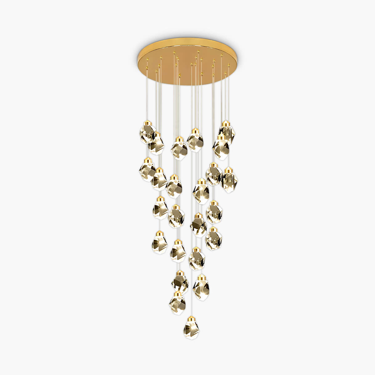 Kingsley Span Glass Spiral Chandelier — gallery image 1