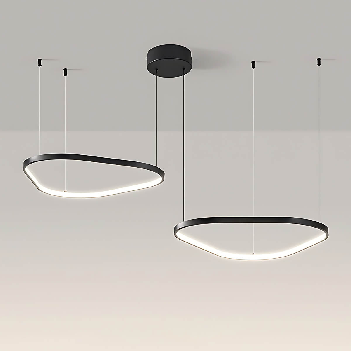 Brookfield Span Acrylic Pebble Chandelier — gallery image 9