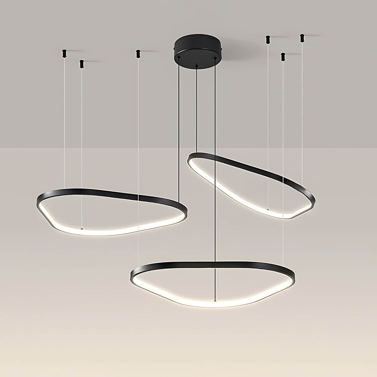 Brookfield Span Acrylic Pebble Chandelier — gallery image 11