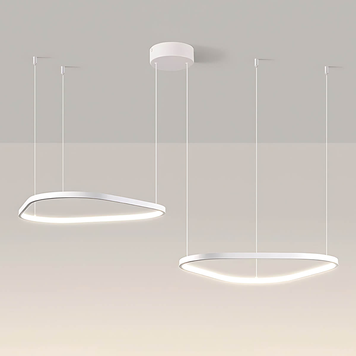 Brookfield Span Acrylic Pebble Chandelier — gallery image 10