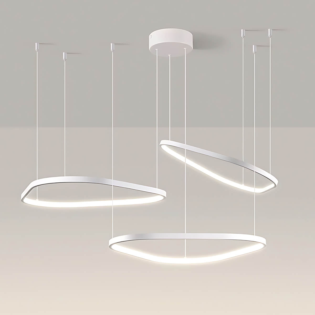 Brookfield Span Acrylic Pebble Chandelier — gallery image 12