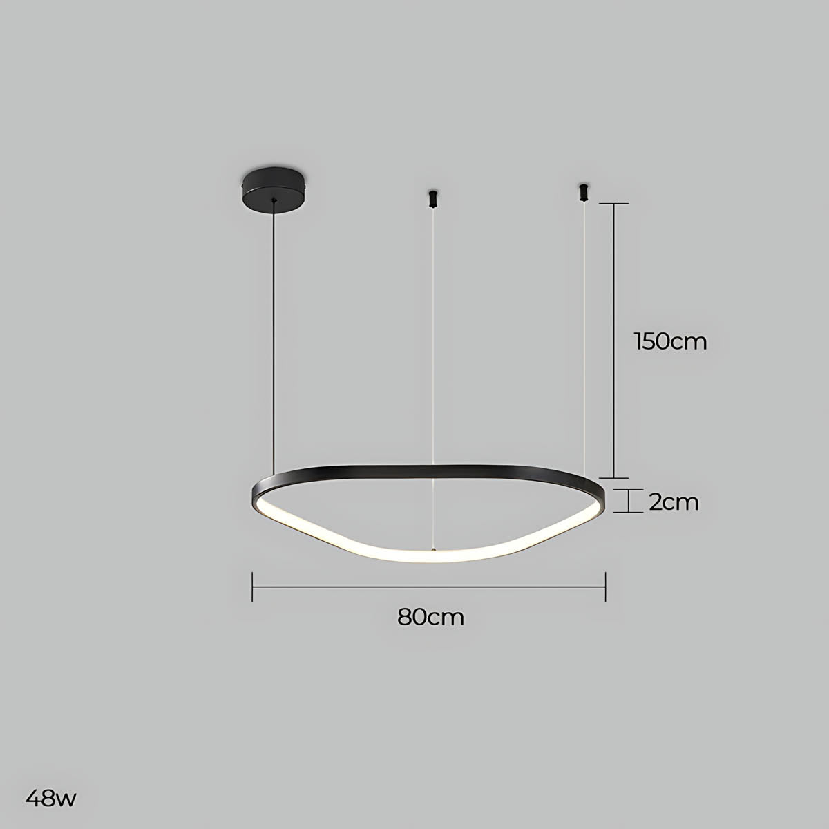 Brookfield Span Acrylic Pebble Chandelier — gallery image 18