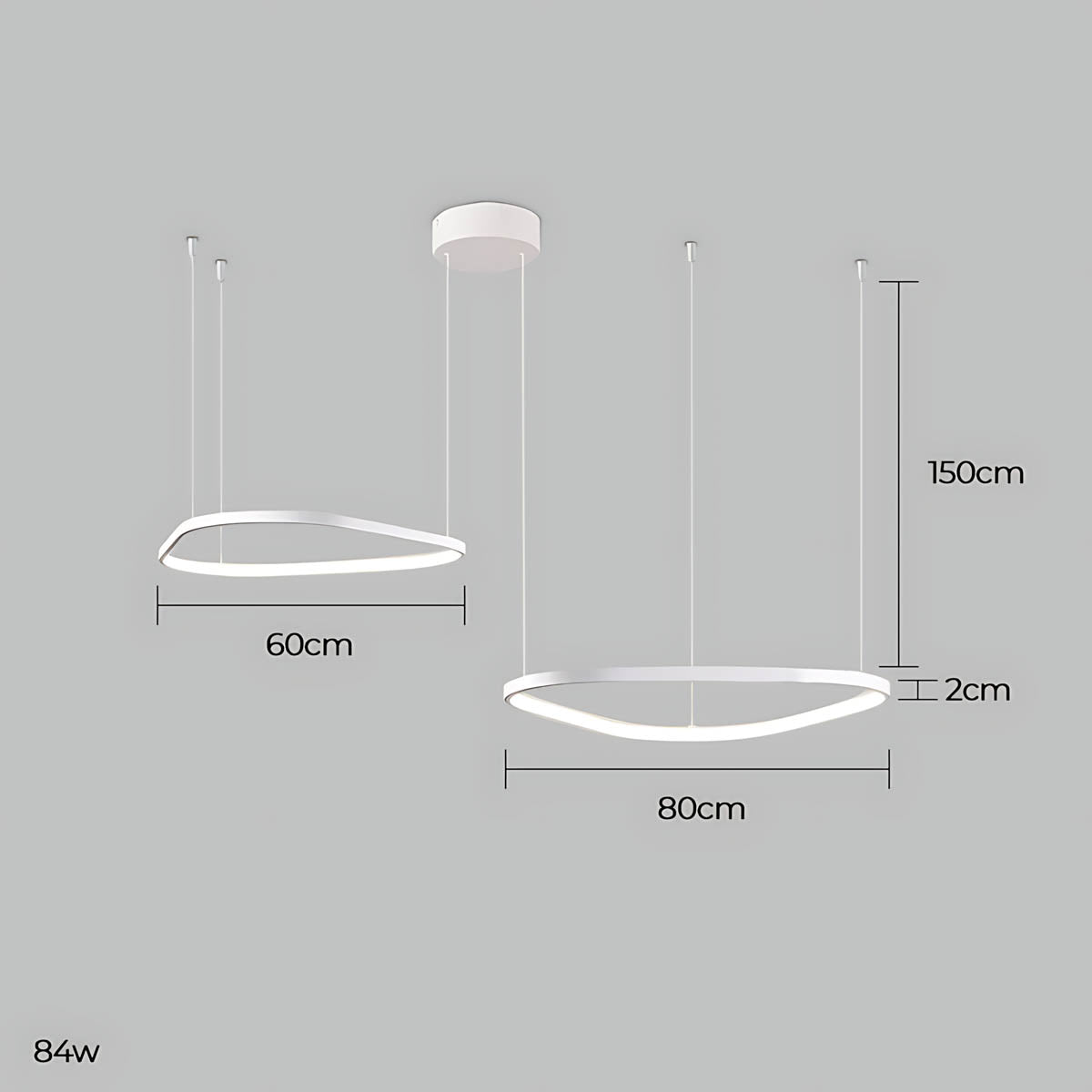 Brookfield Span Acrylic Pebble Chandelier — gallery image 21