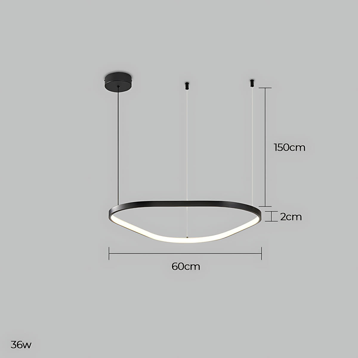 Brookfield Span Acrylic Pebble Chandelier — gallery image 22