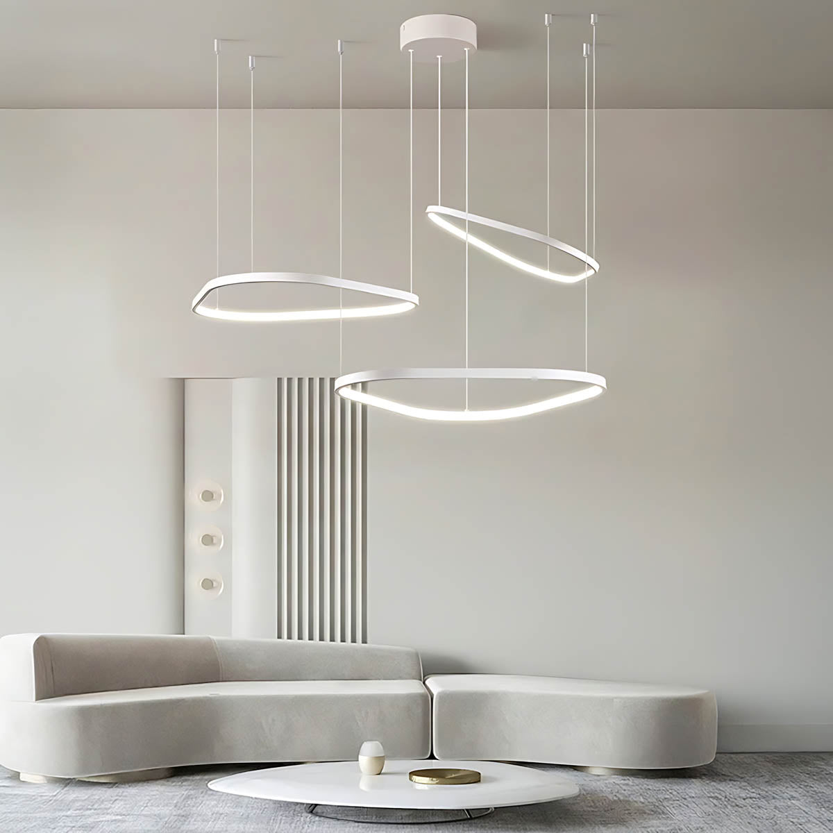 Brookfield Span Acrylic Pebble Chandelier — gallery image 3