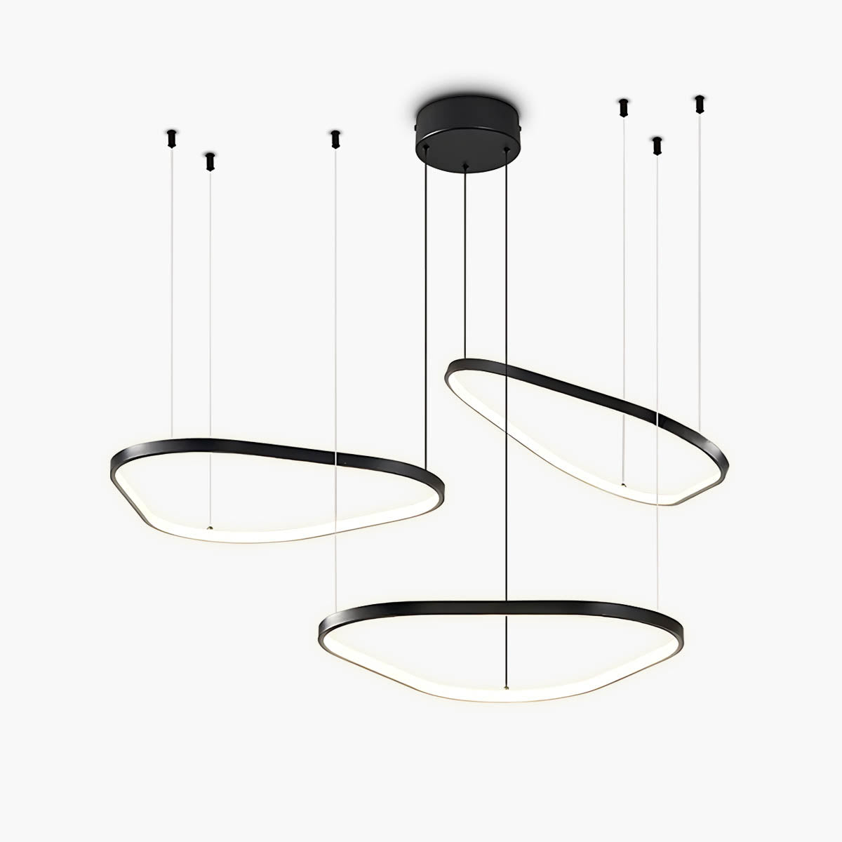 Brookfield Span Acrylic Pebble Chandelier — gallery image 1