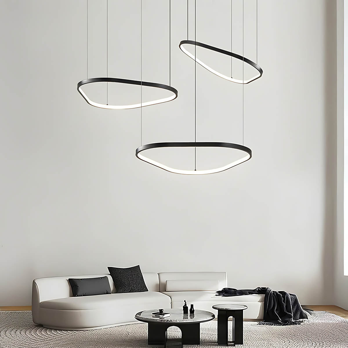 Brookfield Span Acrylic Pebble Chandelier — gallery image 2
