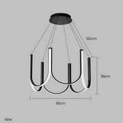 Wildwood Span Acrylic Chandelier — gallery image 17