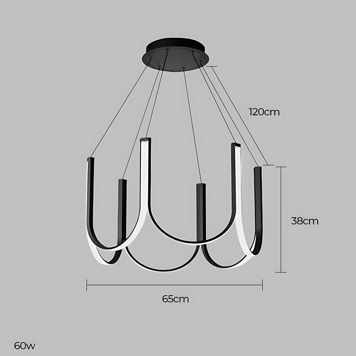 Wildwood Span Acrylic Chandelier — gallery image 17