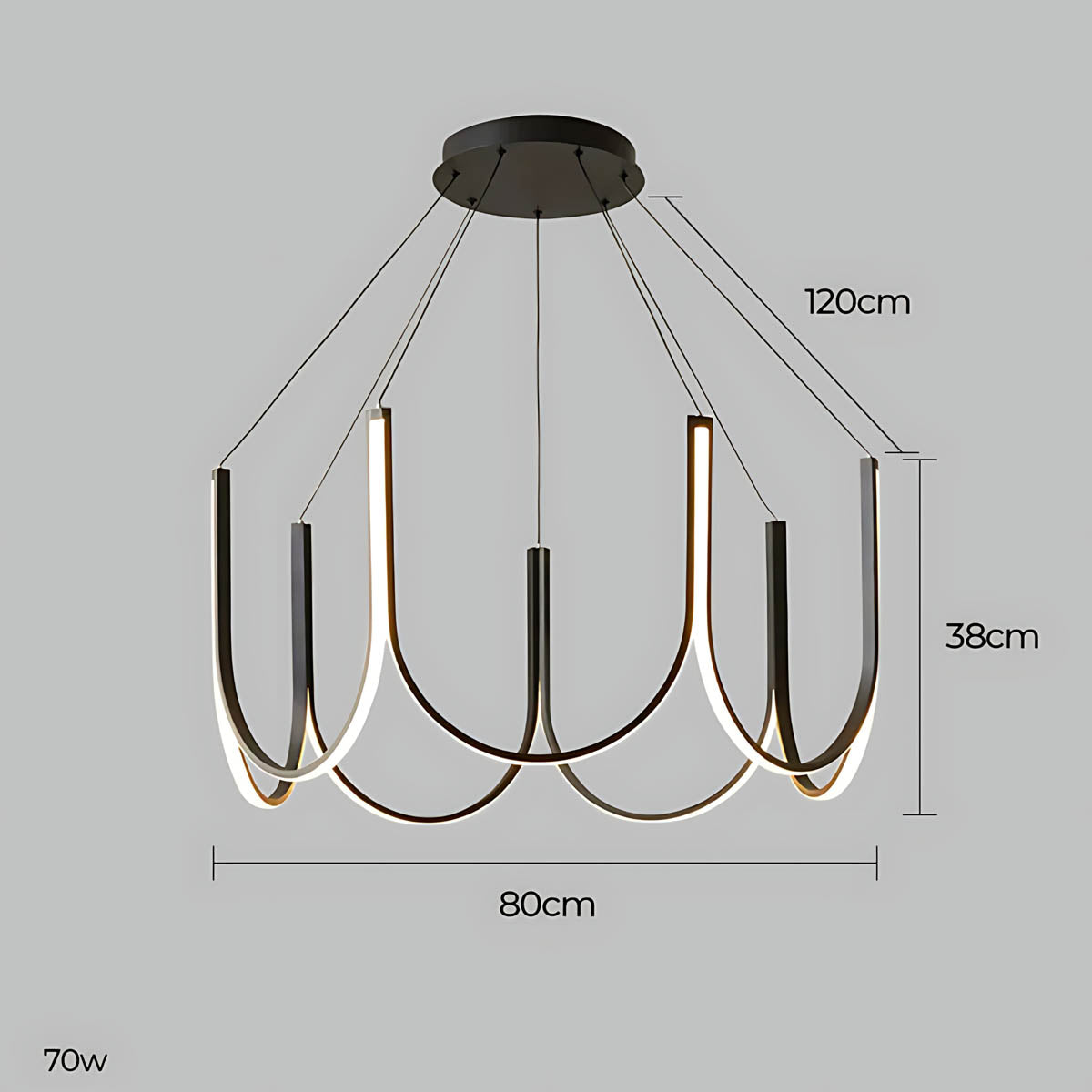 Wildwood Span Acrylic Chandelier — gallery image 15