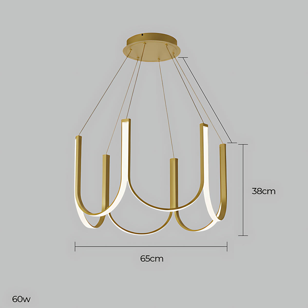 Wildwood Span Acrylic Chandelier — gallery image 13