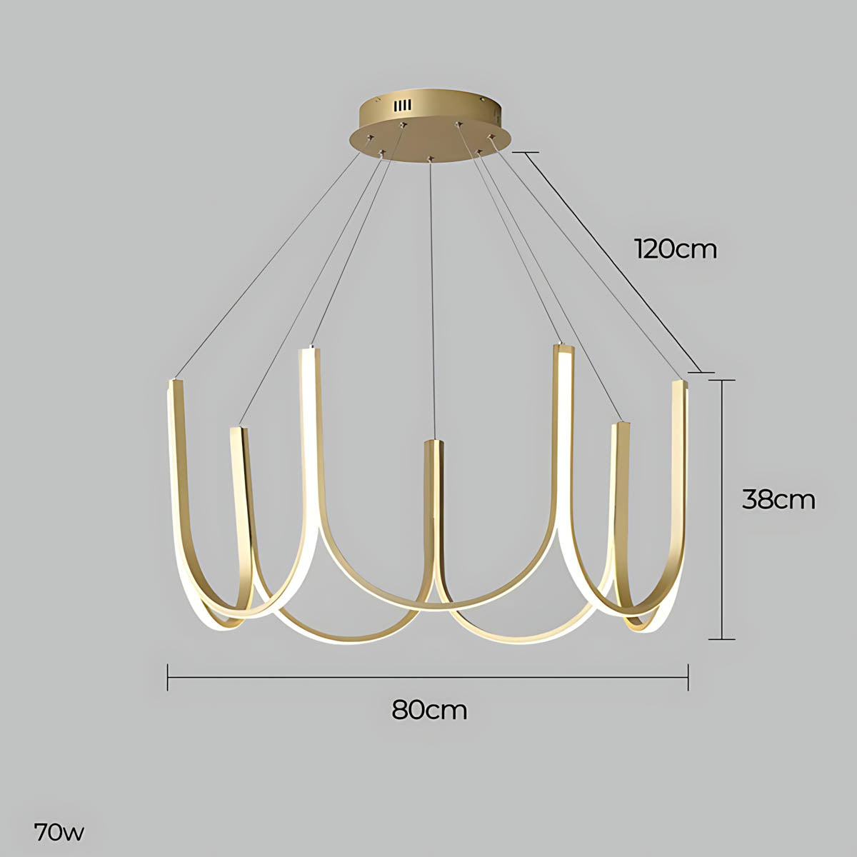 Wildwood Span Acrylic Chandelier — gallery image 14
