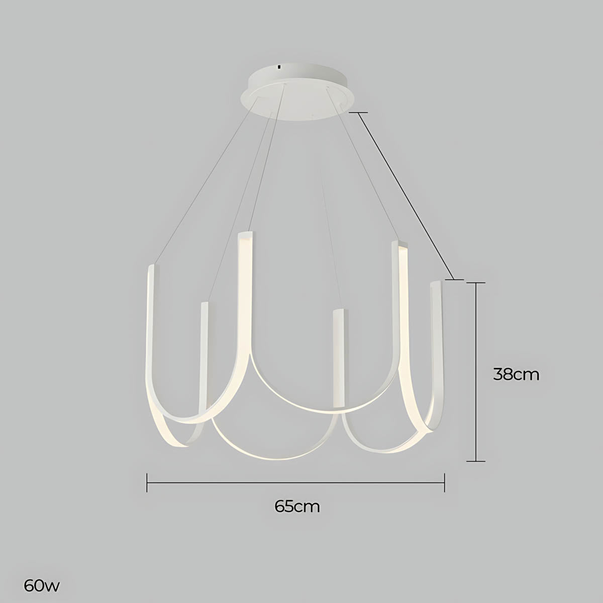 Wildwood Span Acrylic Chandelier — gallery image 16