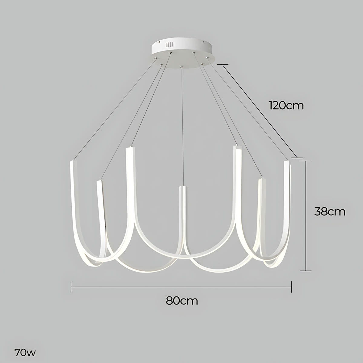 Wildwood Span Acrylic Chandelier — gallery image 12