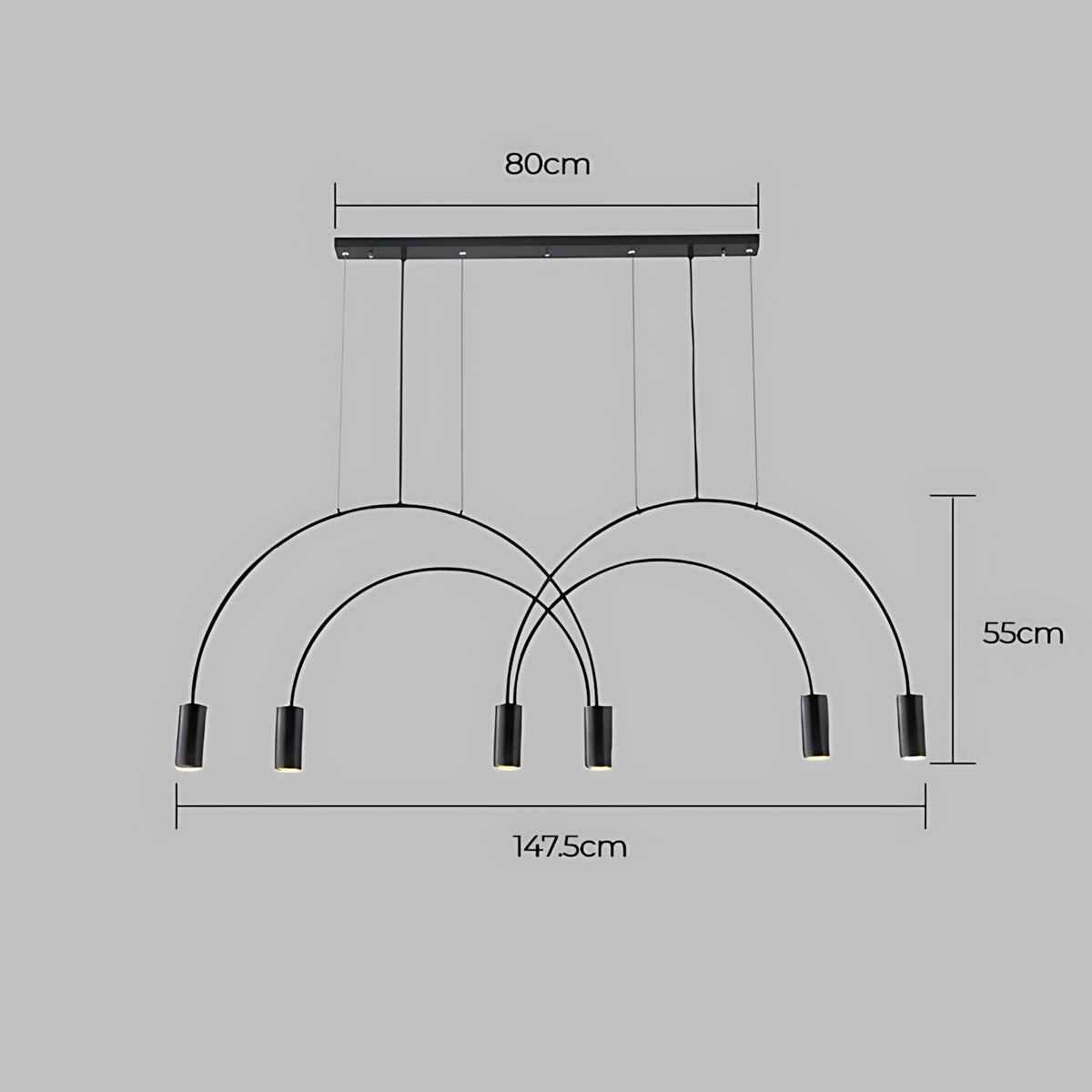 Eastmere Span Acrylic Linear Chandelier — gallery image 21