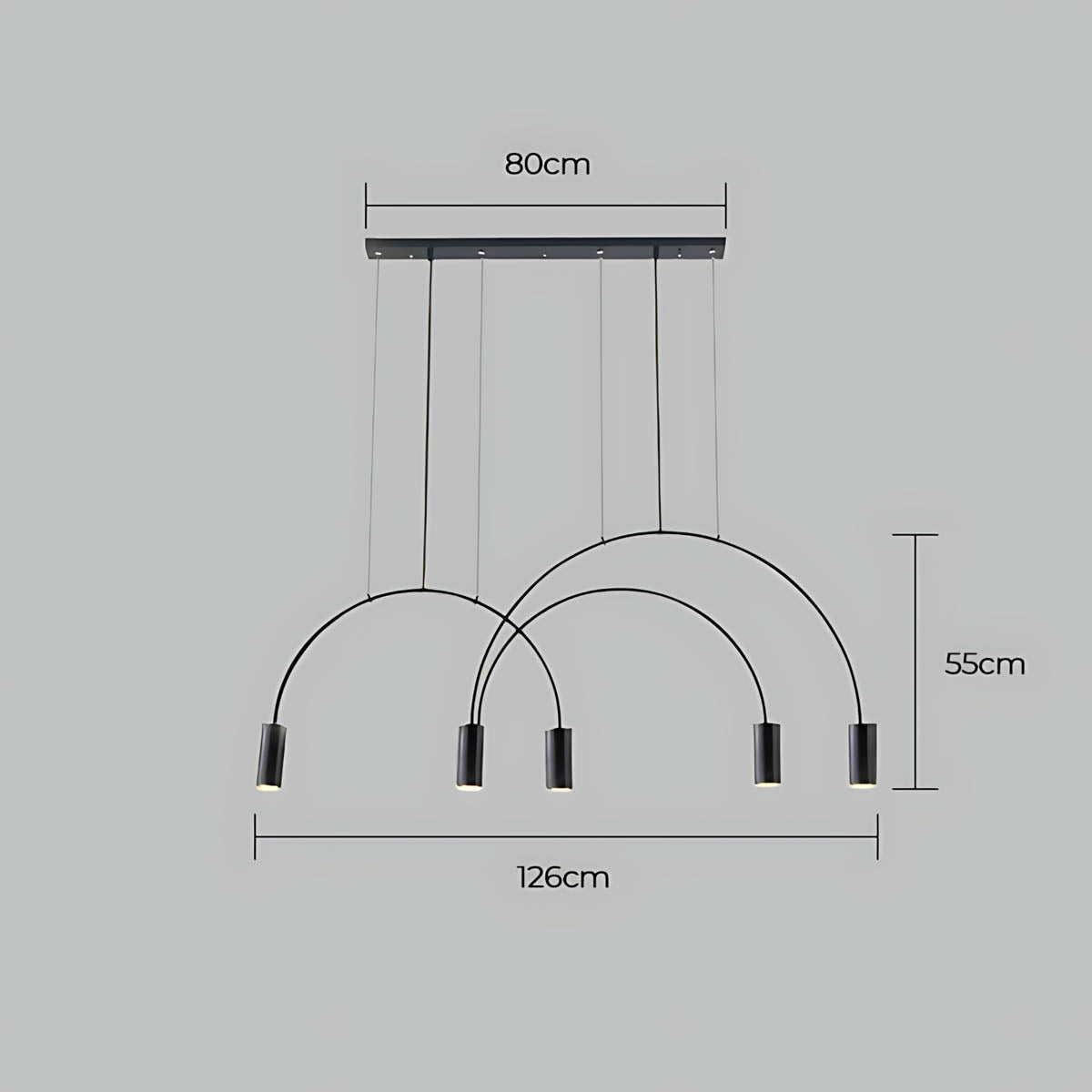 Eastmere Span Acrylic Linear Chandelier — gallery image 24
