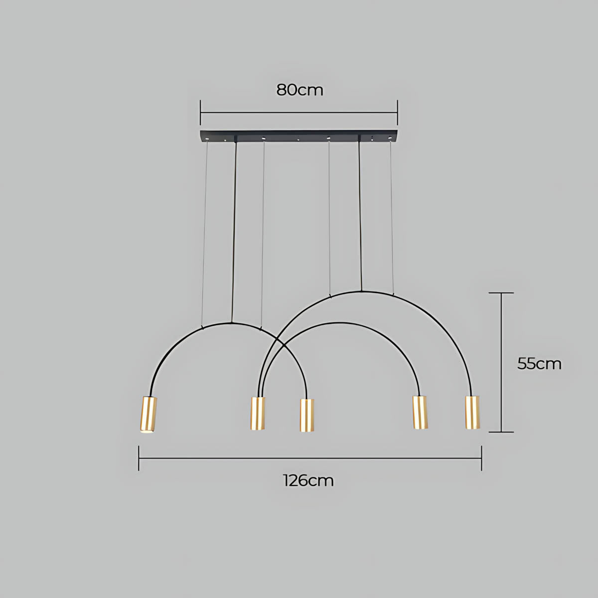 Eastmere Span Acrylic Linear Chandelier — gallery image 23