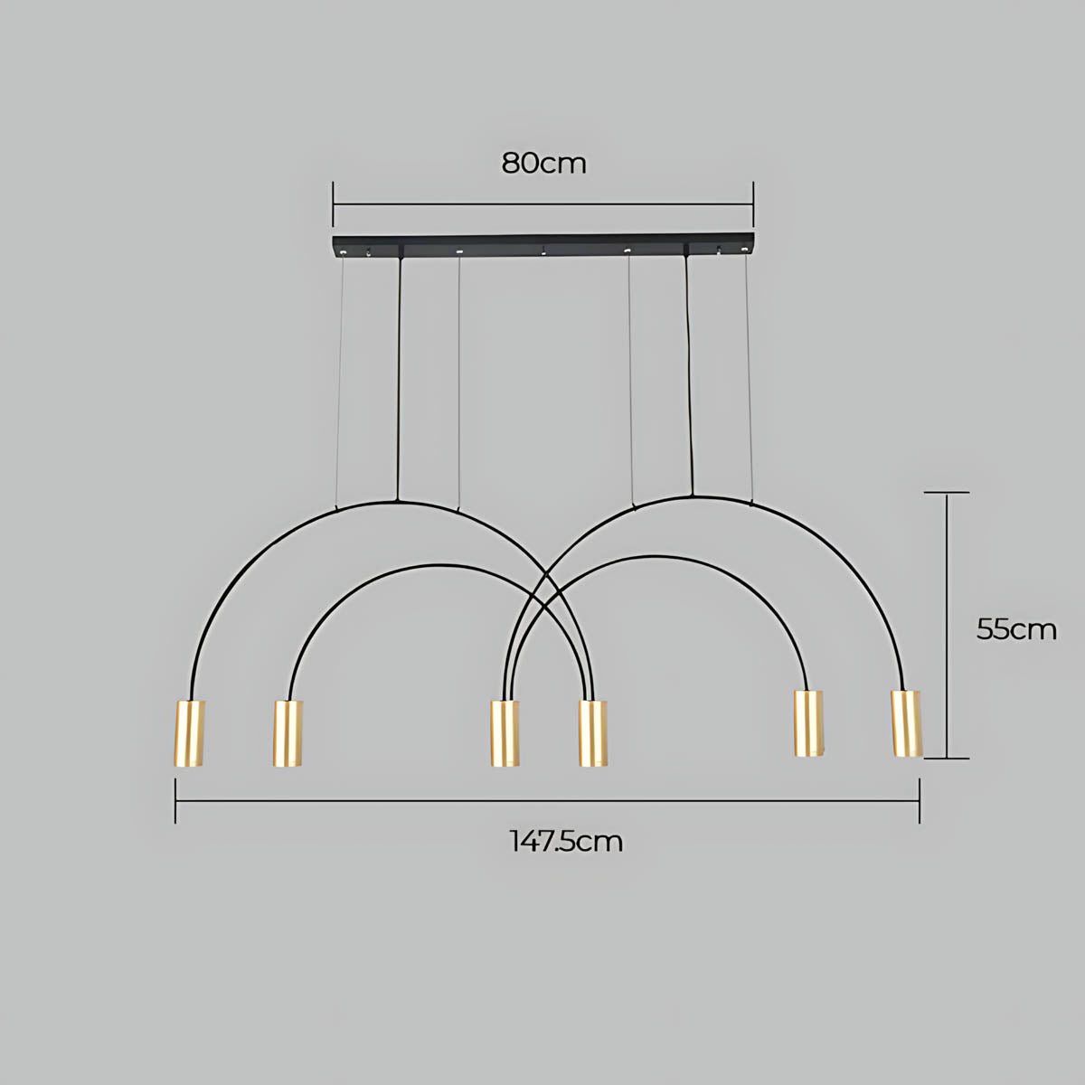 Eastmere Span Acrylic Linear Chandelier — gallery image 22
