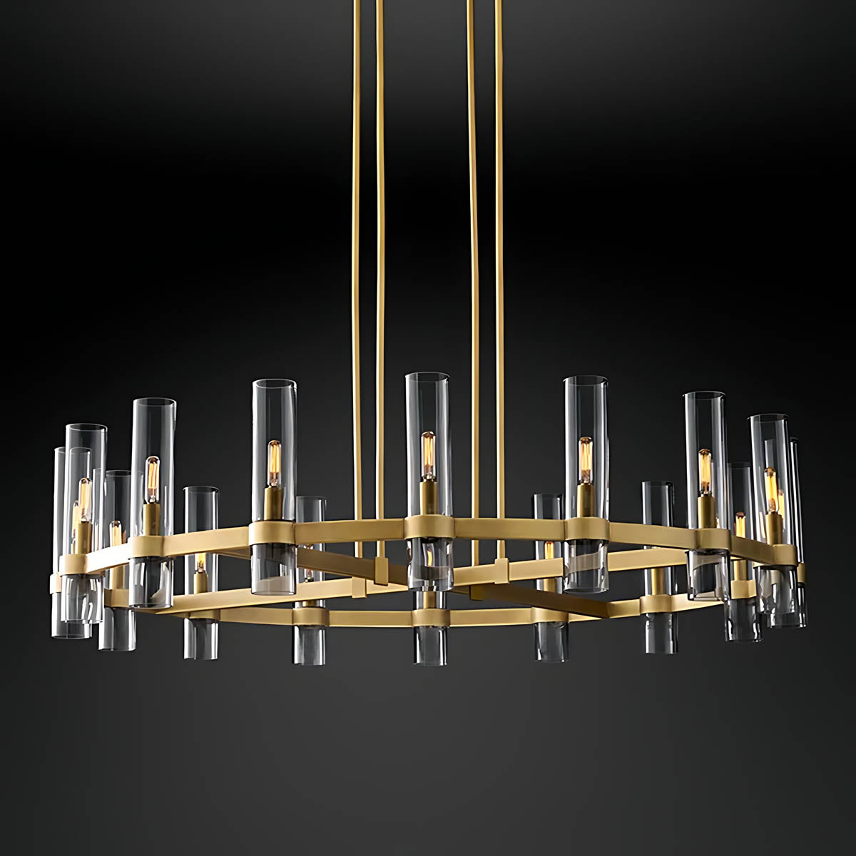 Westcott Span Glass Linear Chandelier — gallery image 12