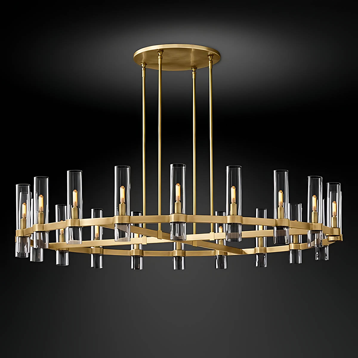 Westcott Span Glass Linear Chandelier — gallery image 8