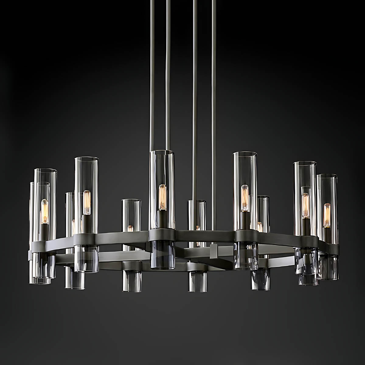 Westcott Span Glass Linear Chandelier — gallery image 10