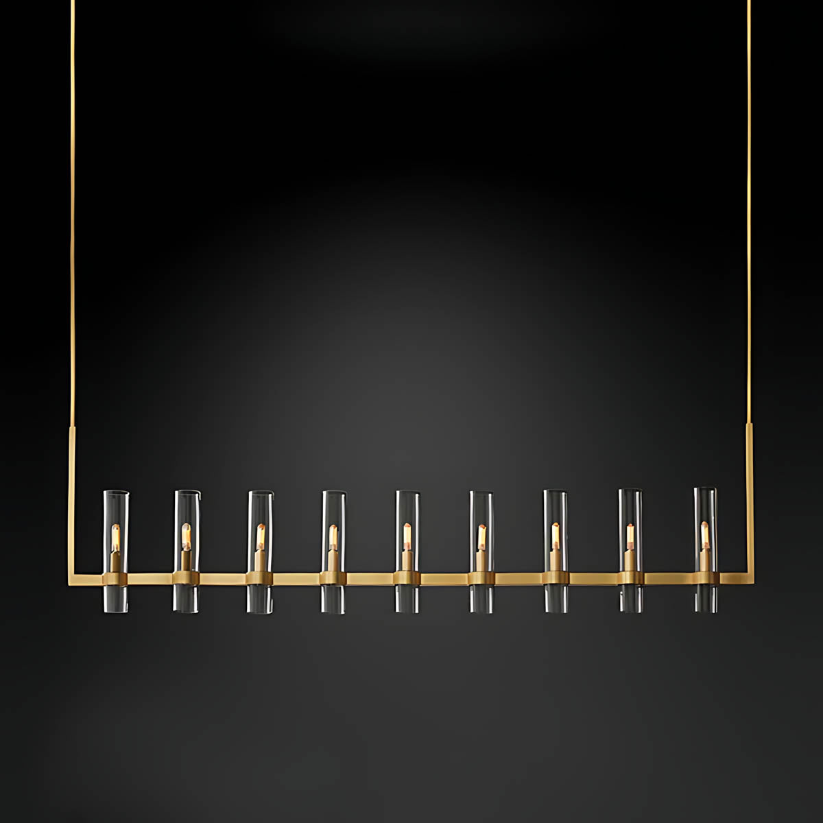 Westcott Span Glass Linear Chandelier — gallery image 13