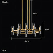 Westcott Span Glass Linear Chandelier — gallery image 16