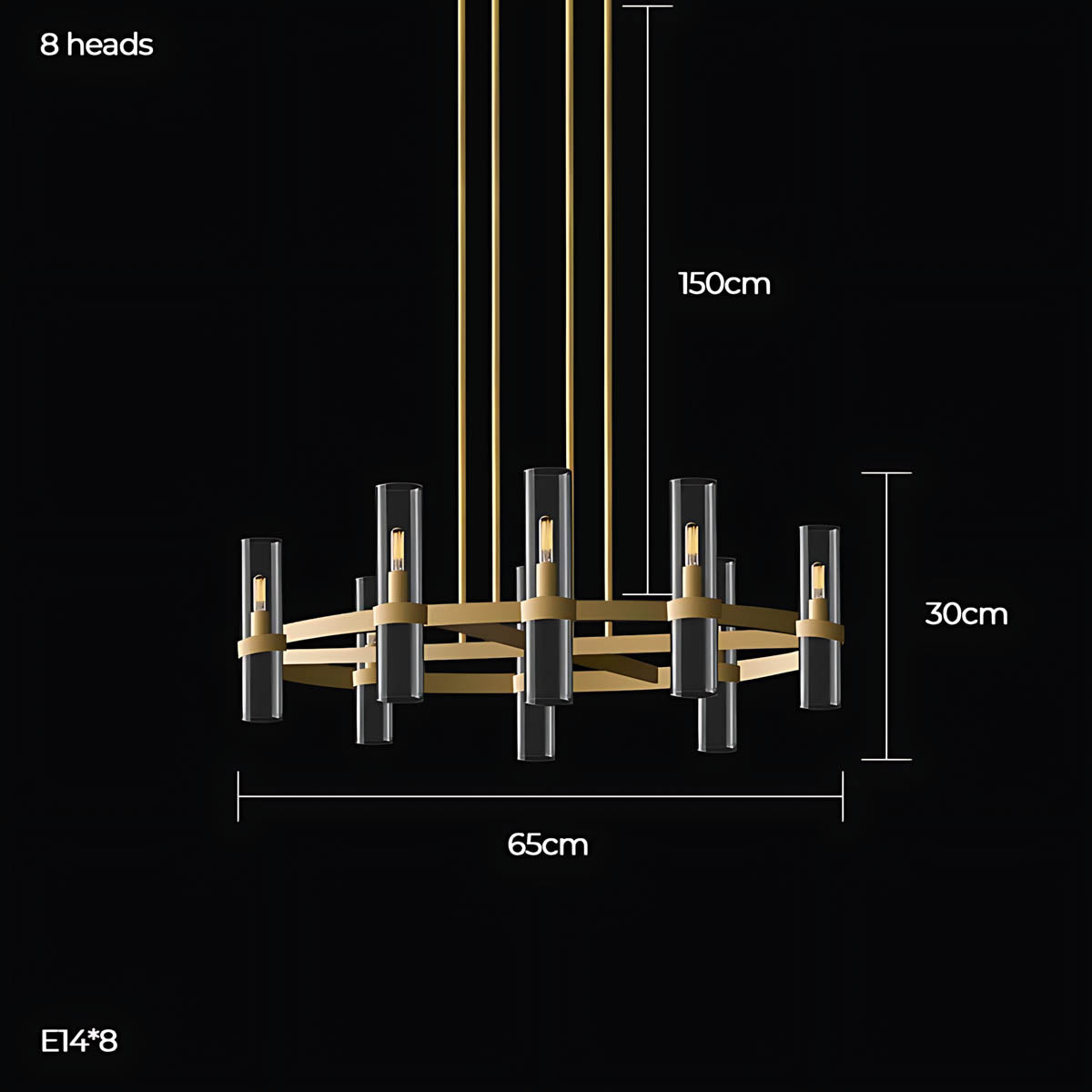 Westcott Span Glass Linear Chandelier — gallery image 16