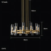 Westcott Span Glass Linear Chandelier — gallery image 17