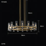 Westcott Span Glass Linear Chandelier — gallery image 18