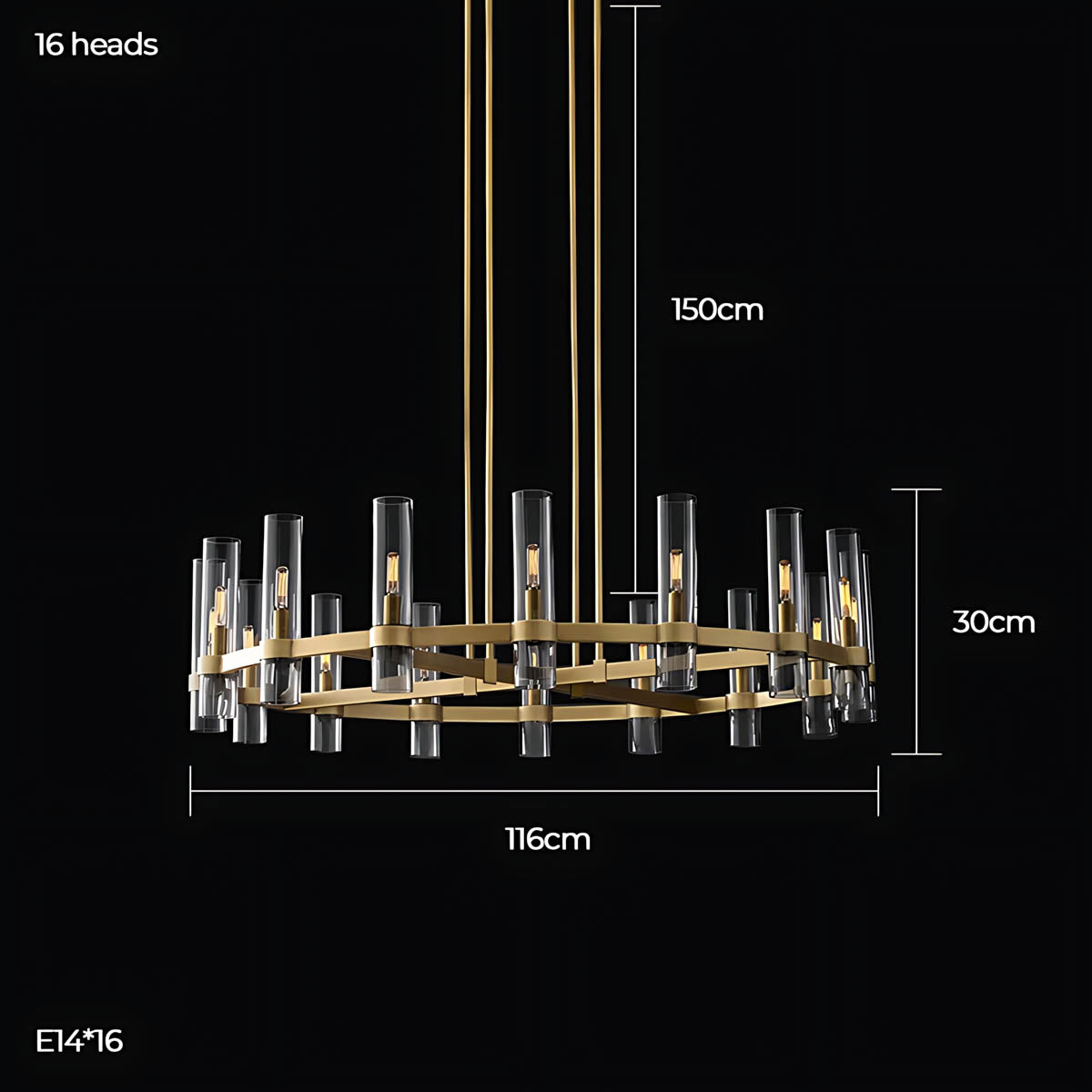 Westcott Span Glass Linear Chandelier — gallery image 18