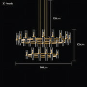 Westcott Span Glass Linear Chandelier — gallery image 21