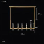 Westcott Span Glass Linear Chandelier — gallery image 24