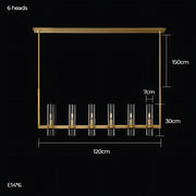 Westcott Span Glass Linear Chandelier — gallery image 25