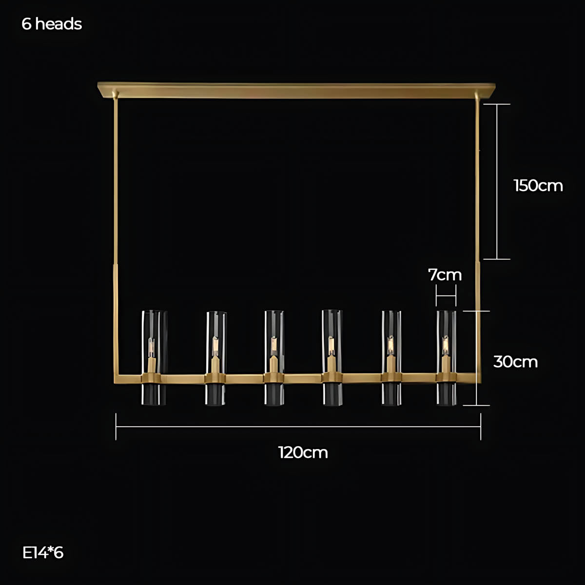 Westcott Span Glass Linear Chandelier — gallery image 25