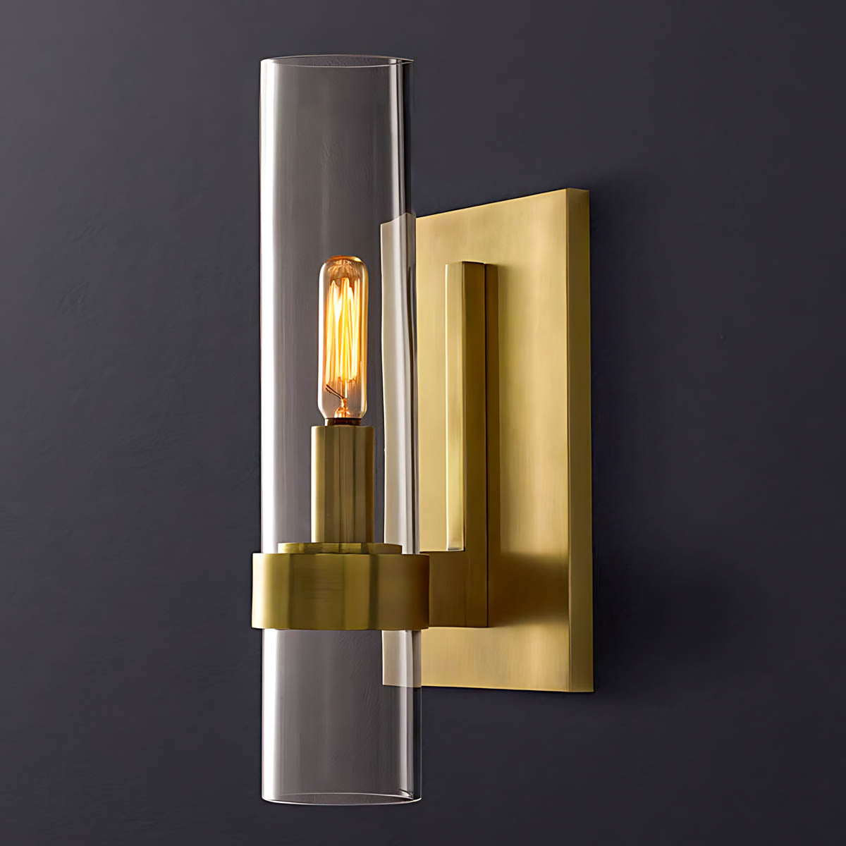 Alderwood Span Glass Linear Wall Sconce — gallery image 5