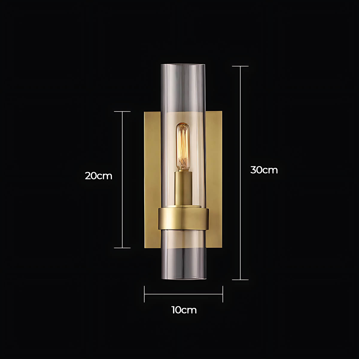 Alderwood Span Glass Linear Wall Sconce — gallery image 7